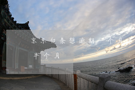 京东白条想逾期一个月(京东白条不小心逾期半个月)