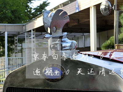京东白条逾期40天了还能赚多少(京东白条逾期40天还清还能恢复使用吗)