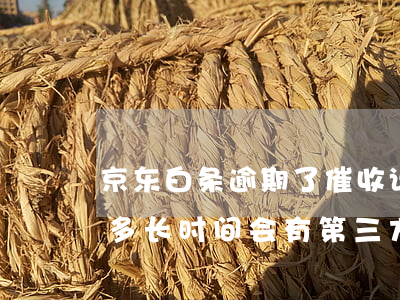 京东白条逾期了催收说起诉我(京东白条逾期多长时间会有第三方催收)