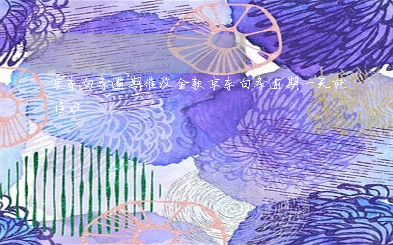 京东白条逾期催收全款 京东白条逾期一天就催收