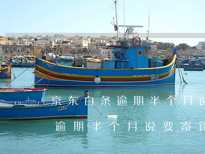 京东白条逾期半个月说要寄律师函(京东白条逾期半个月说要寄律师函)