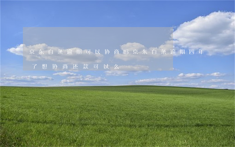 京东白条逾期可以协商吗(京东白条逾期四年了想协商还款可以么)