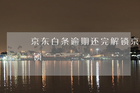 京东白条逾期还完解锁(京东白条逾期无法解锁)