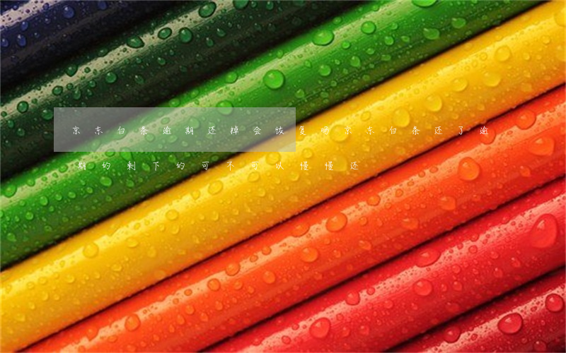 京东白条逾期还掉会恢复吗(京东白条还了逾期的剩下的可不可以慢慢还)