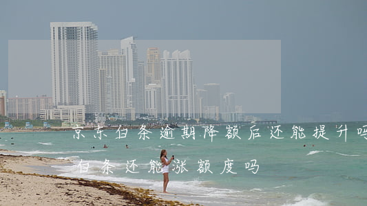 京东白条逾期降额后还能提升吗（逾期后京东白条还能涨额度吗）