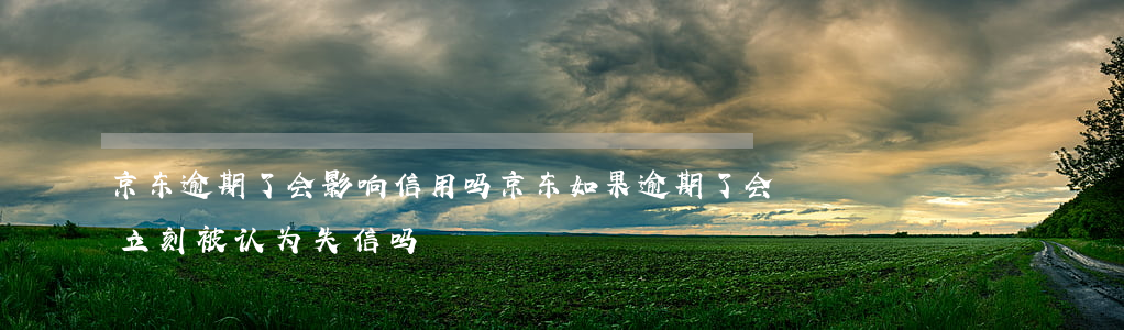 京东逾期了会影响信用吗(京东如果逾期了会立刻被认为失信吗?)