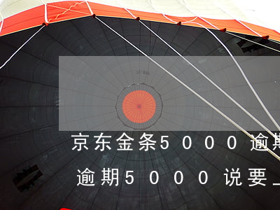 京东金条5000逾期会不会收车(京东金条逾期5000,说要上门催收是真的吗)