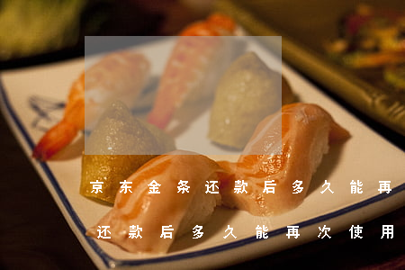 京东金条还款后多久能再次使用-京东金条还款后多久能再次使用啊