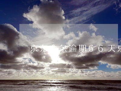 京东金条逾期66天（京东金条逾期66天）