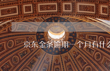 京东金条逾期一个月有什么后果