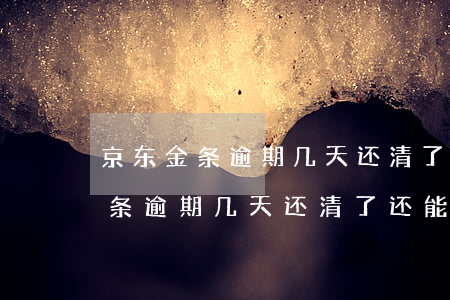 京东金条逾期几天还清了还能用吗-京东金条逾期几天还清了还能用吗安全吗