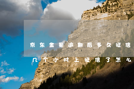 京东金条逾期后多久征信消除(京东金条逾期几个小时上征信了,怎么办)