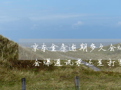 京东金条逾期多久会爆通讯吗 京东金条逾期会爆通讯录还是打紧急联系人电话