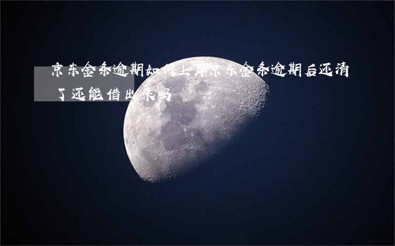 京东金条逾期如何上岸(京东金条逾期后还清了,还能借出来吗)