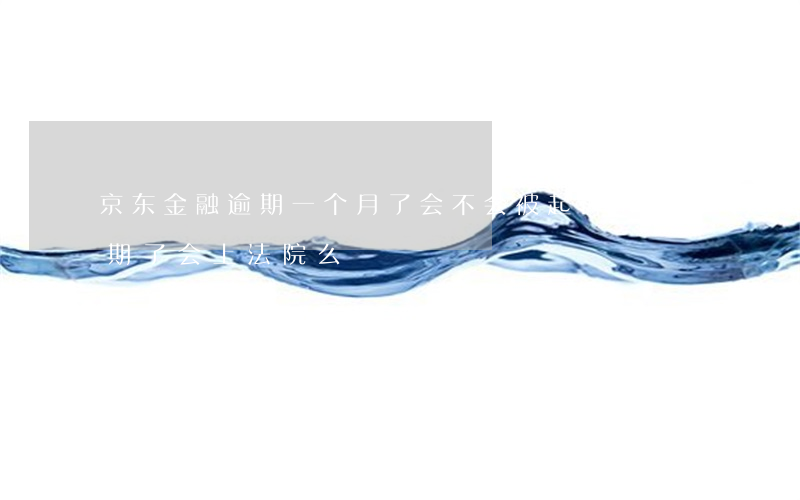 京东金融逾期一个月了,会不会被起诉（京东逾期了会上法院么）
