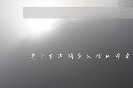 京小贷逾期多久被起诉（京小贷逾期）