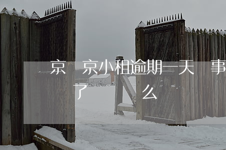 京東京小租逾期一天沒事吧(京東京小租租期滿了買斷貴么)