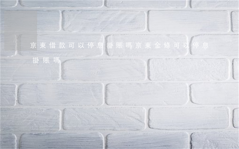 京東借款可以停息掛賬嗎(京東金條可以停息掛賬嗎)