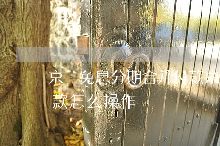 京東免息分期合并付款(京東免息分期合并付款怎么操作)