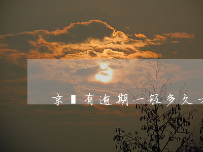 京東有逾期一般多久才能再用