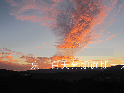 京東白天分期逾期一天(京東白條分期后逾期)