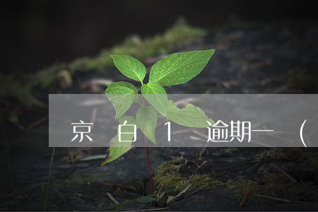 京東白條1萬逾期一個(gè)月被起訴