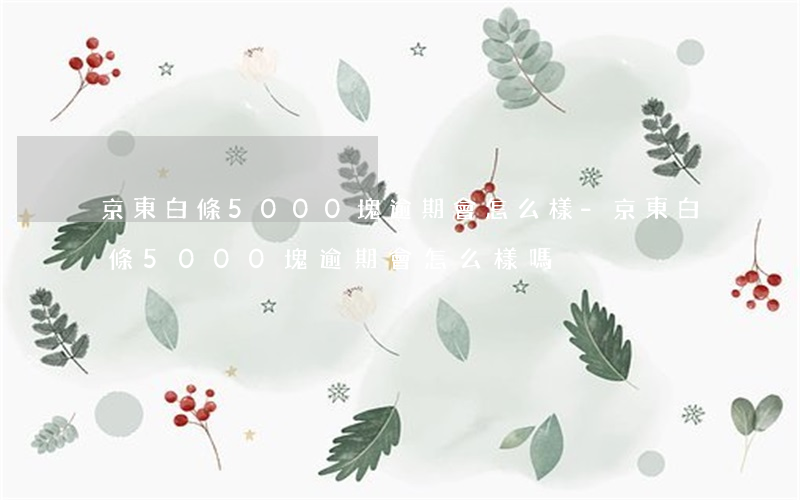 京東白條5000塊逾期會怎么樣-京東白條5000塊逾期會怎么樣嗎