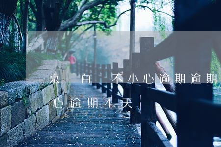 京東白條不小心逾期逾期一天 京東白條不小心逾期4天