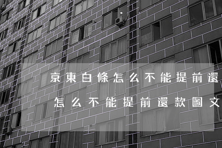 京東白條怎么不能提前還款圖文-京東白條怎么不能提前還款圖文信息