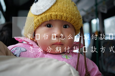 京東白條怎么分期付款還款方式-京東白條怎么分期付款還款方式呢