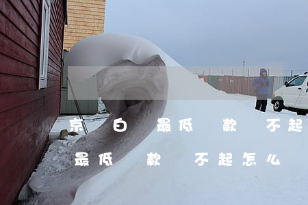 京東白條最低還款還不起怎么辦-京東白條最低還款還不起怎么辦呢