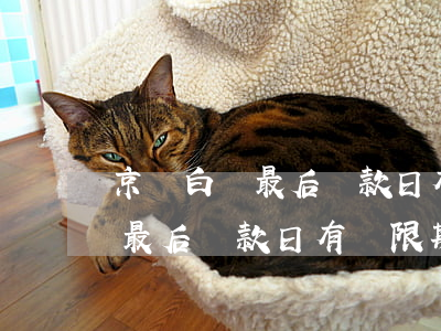 京東白條最后還款日有寬限期嗎-京東白條最后還款日有寬限期嗎多久