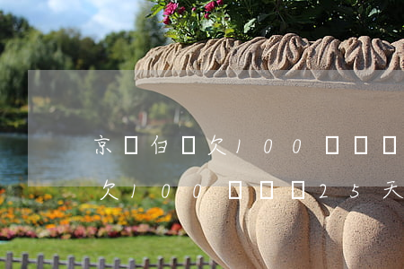 京東白條欠100塊違約25天-京東白條欠100塊違約25天怎么辦