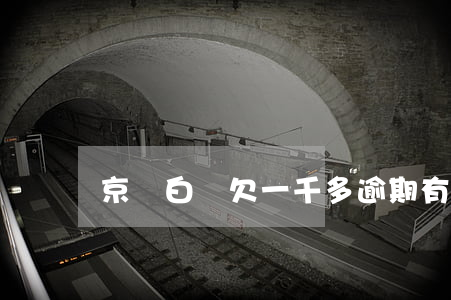 京東白條欠一千多逾期有何后果-