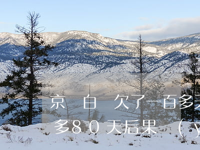 京東白條欠了一百多天(欠京東白條5000多80天后果嚴(yán)重嗎)