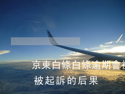京東白條白條逾期會被起訴嗎(京東白條逾期被起訴的后果)