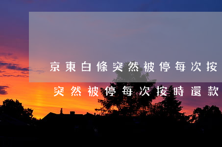 京東白條突然被停每次按時還款-京東白條突然被停每次按時還款會怎么樣