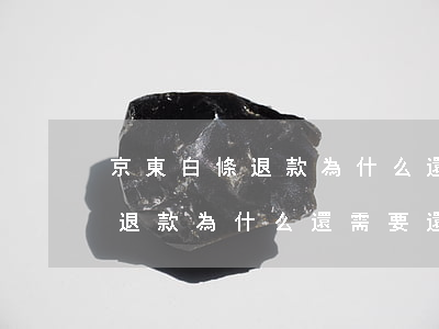 京東白條退款為什么還需要還款-京東白條退款為什么還需要還款密碼
