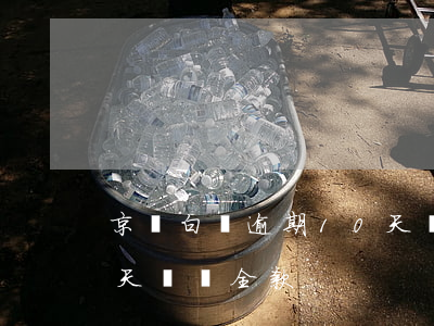 京東白條逾期10天還款（京東白條逾期十多天讓還全款）