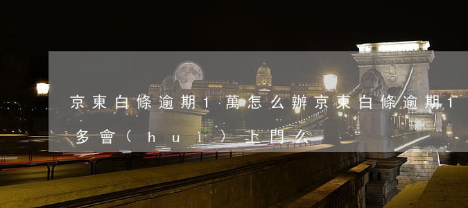 京東白條逾期1萬怎么辦(京東白條逾期1萬多會(huì)上門么)