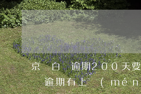 京東白條逾期200天要上門(mén)（京東逾期有上門(mén)的案例嗎）