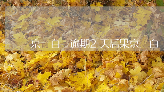 京東白條逾期2天后果(京東白條逾期了3天)
