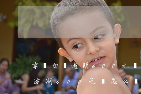 京東白條逾期600元會怎么樣-京東白條逾期600元會怎么樣嗎