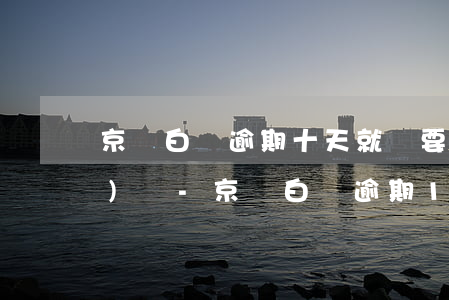 京東白條逾期十天就說要上門說協(xié)議-京東白條逾期10天說要上門