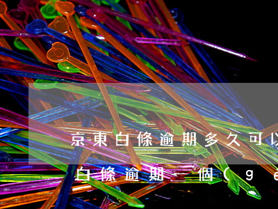 京東白條逾期多久可以結(jié)清(京東白條逾期一個(gè)月要求全部還清跟京東協(xié)商)
