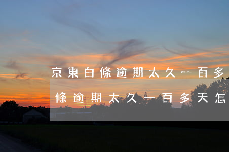京東白條逾期太久一百多天怎么辦-京東白條逾期太久一百多天怎么辦啊