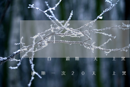 京東白條逾期幾天會上黑名單(我的京東白條逾期一次20天會上黑名單嗎?)