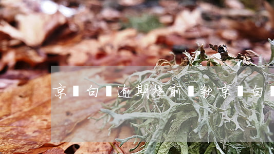 京東白條逾期提前還款(京東白條逾期怎么還?)