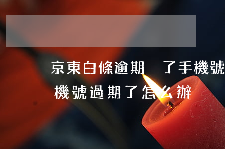 京東白條逾期換了手機號 京東白條綁定了手機號過期了怎么辦