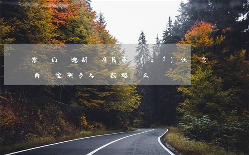 京東白條逾期會有民事責(zé)任嗎(京東白條逾期多久會被起訴么)